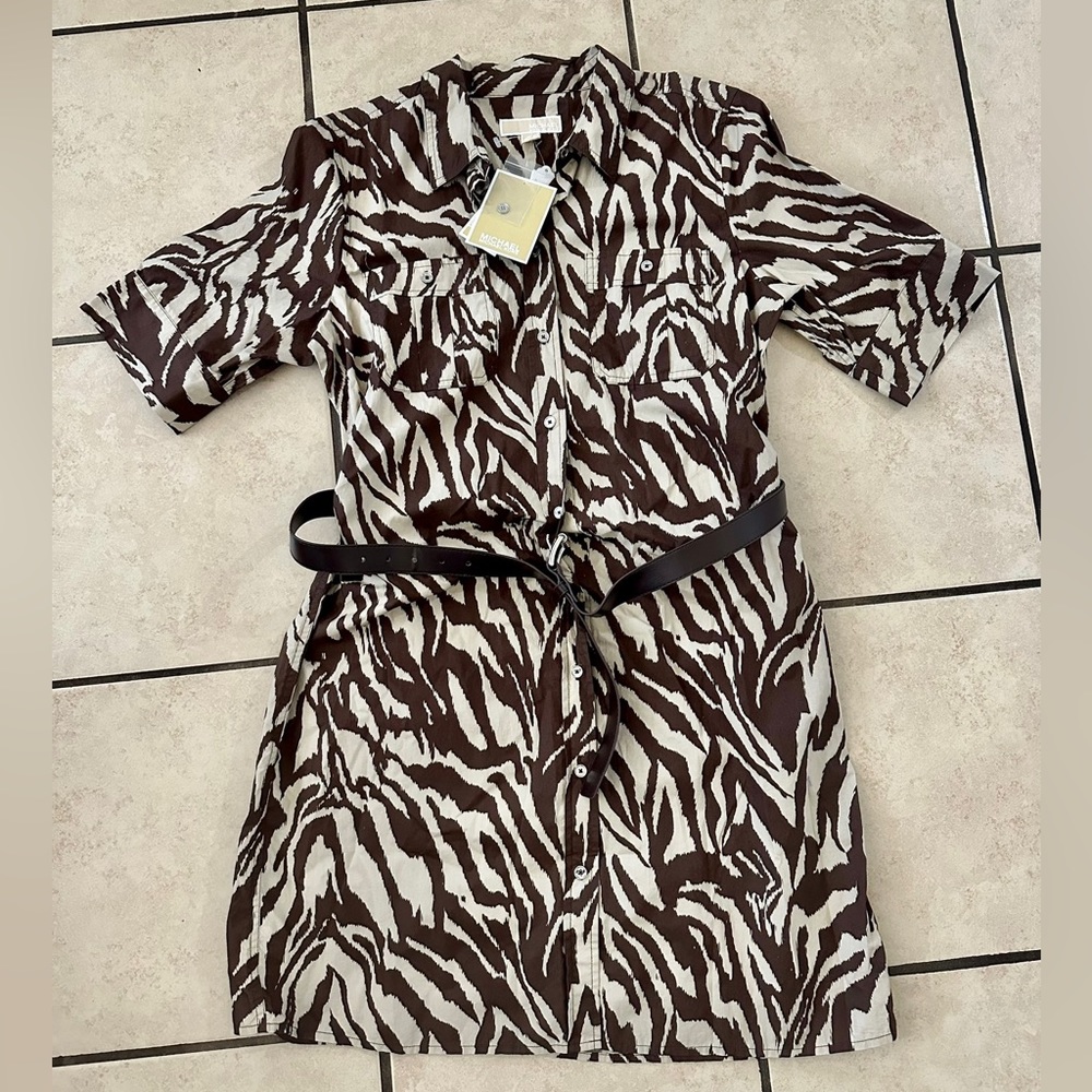 Michael Kors Zebra Pattern Dress New with tags XLarge